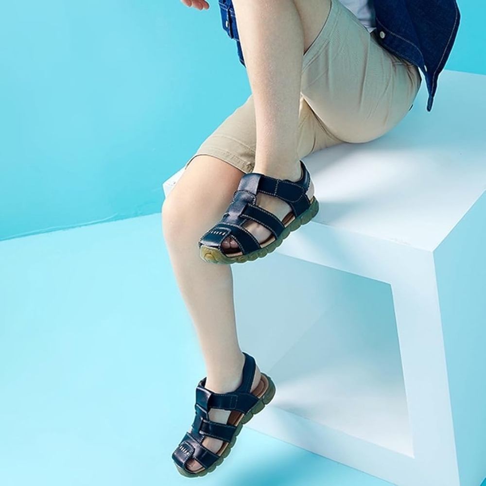 Black Leather Sandals